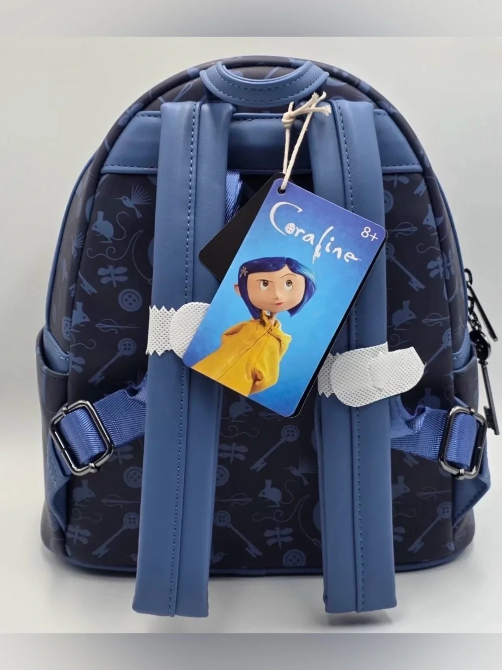 NEW w Tags Loungefly Coraline Portal Button Frame Lenticular Blue Backpack Bag